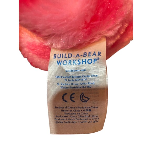 Build a Bear Panda Bear Hearts Pink White 16”Plush Stuffed Animal Valentines Day - Picture 4 of 5